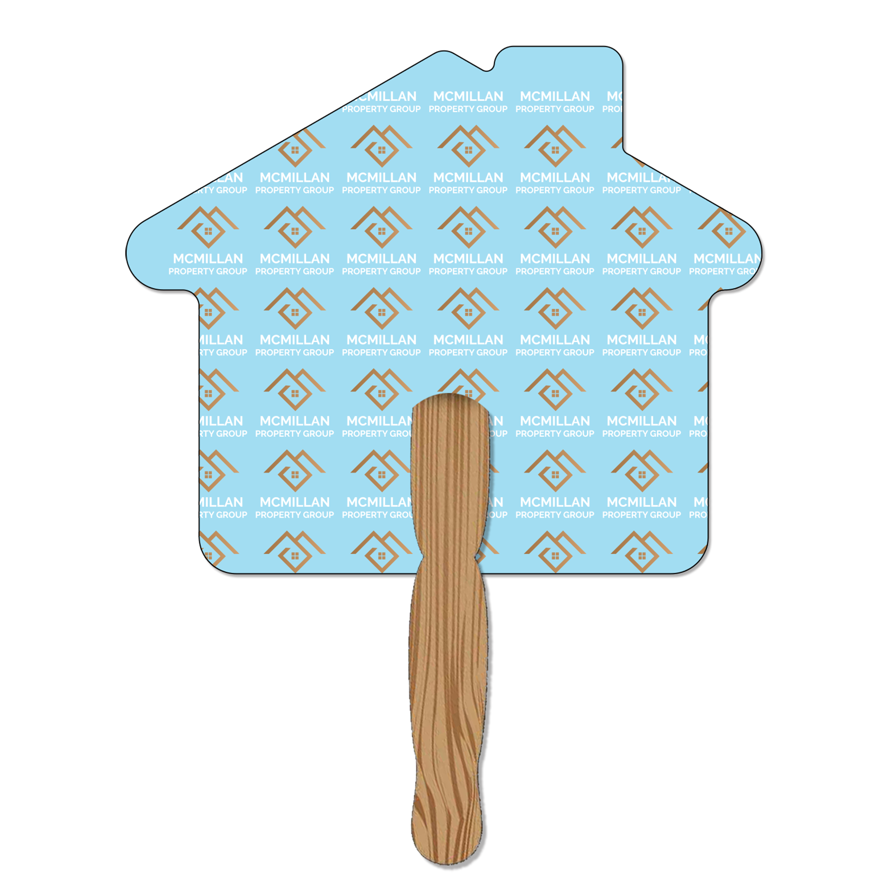 Hand Held Paper Fan - House